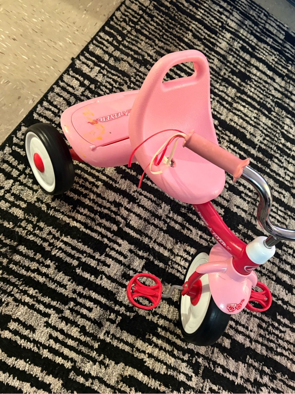 Pink Kids Tricycle with Molded Seat and Easy-Grip Handlebars